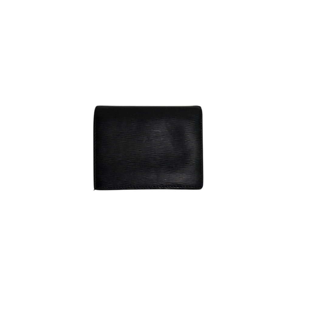 Prada Black Textured Leather Compact Wallet