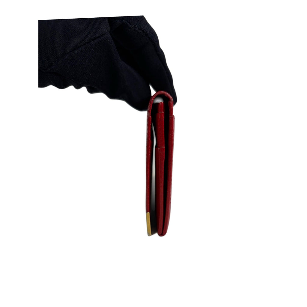 Yves Saint Laurent Red Leather Long Wallet-Vintage