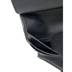 Prada Black Textured Leather Compact Wallet