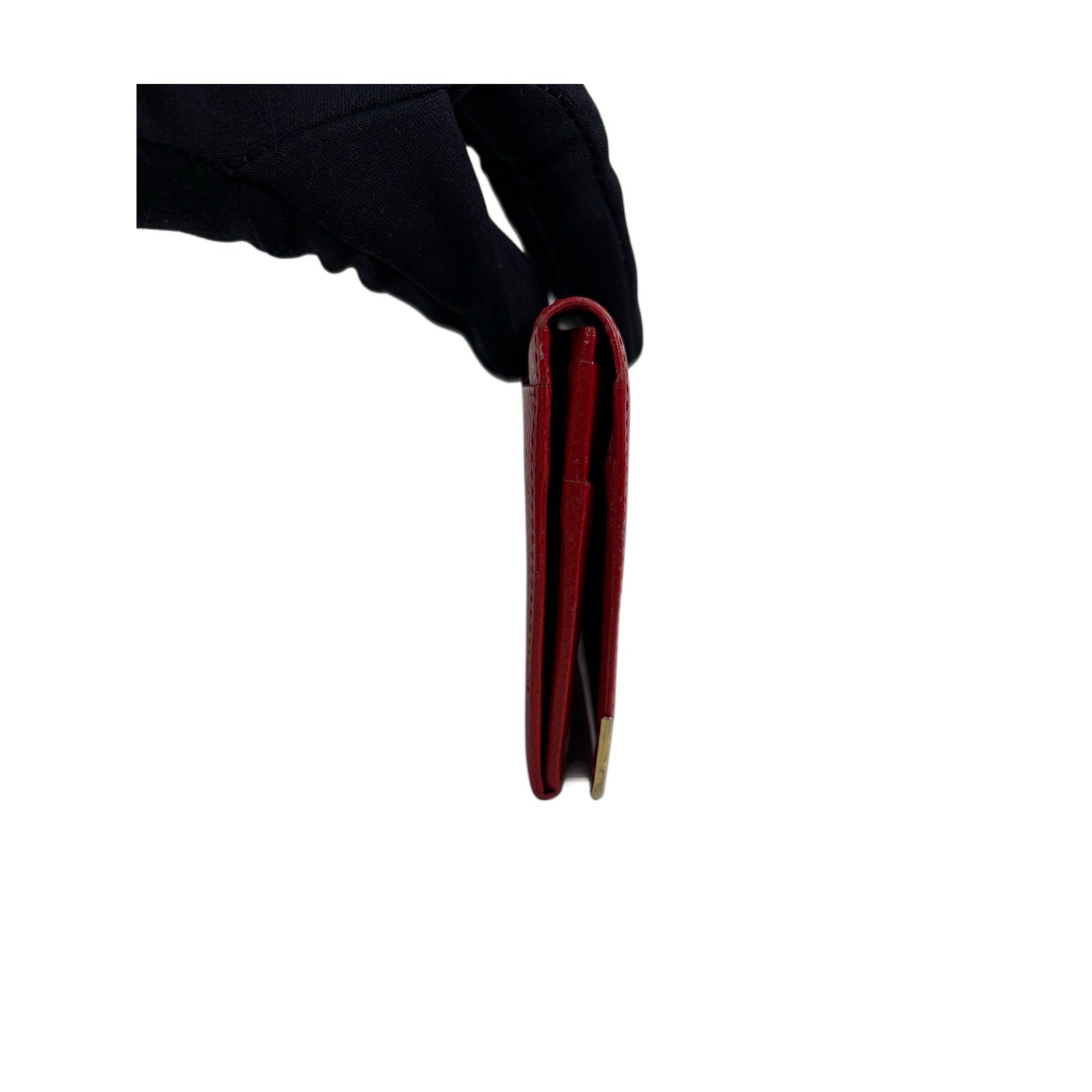 Yves Saint Laurent Red Leather Long Wallet-Vintage