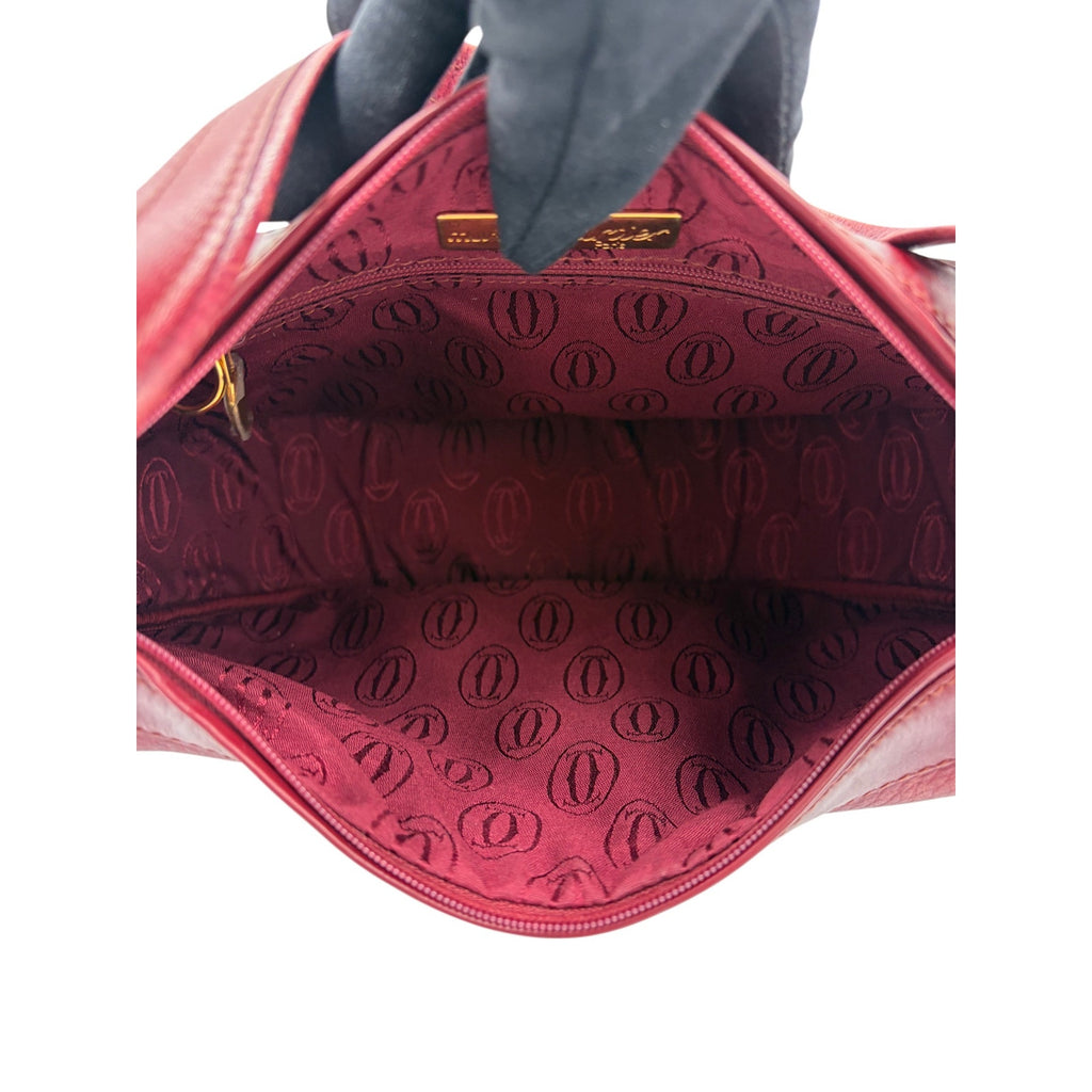 CARTIER Bordeaux Leather Crossbody