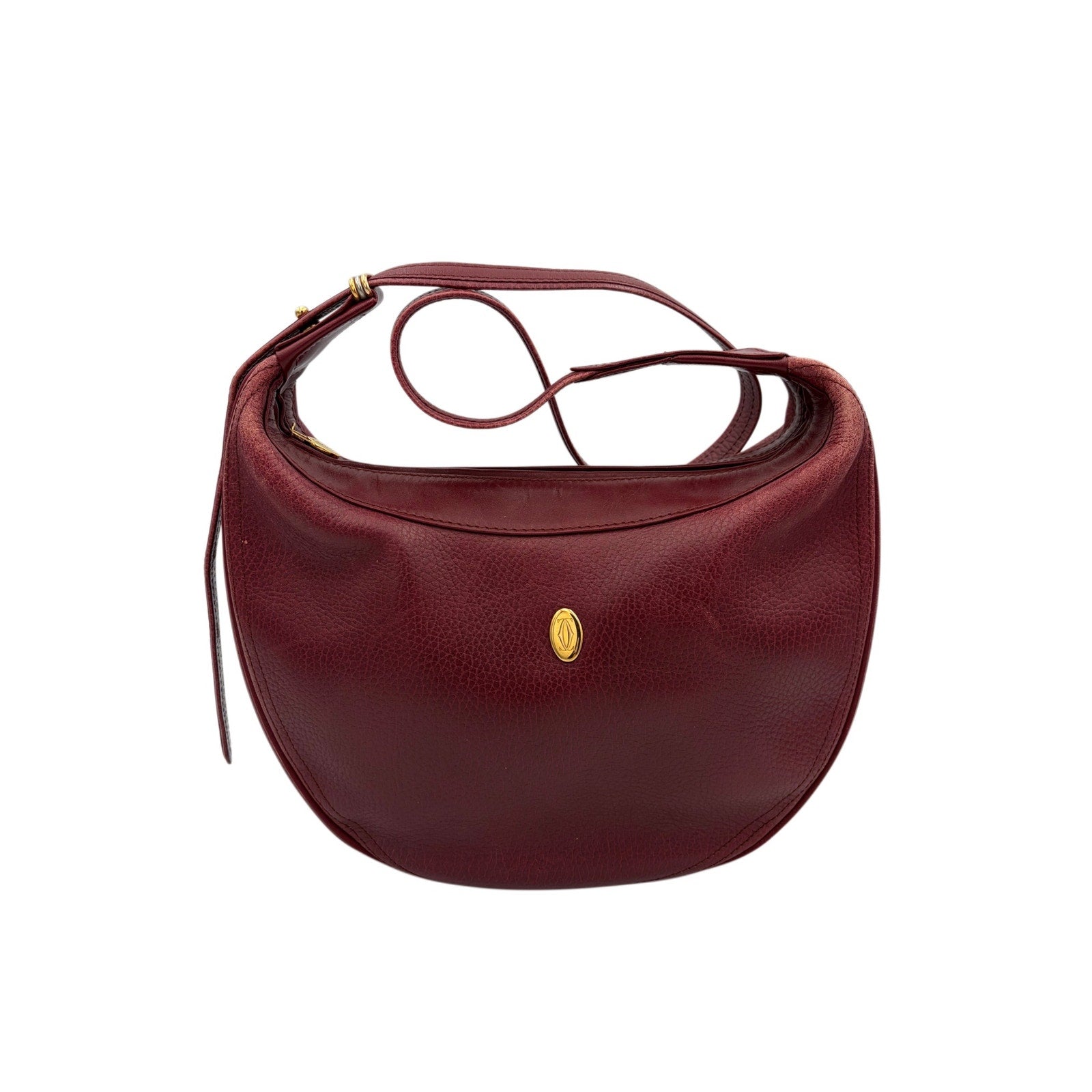 CARTIER Bordeaux Leather Crossbody
