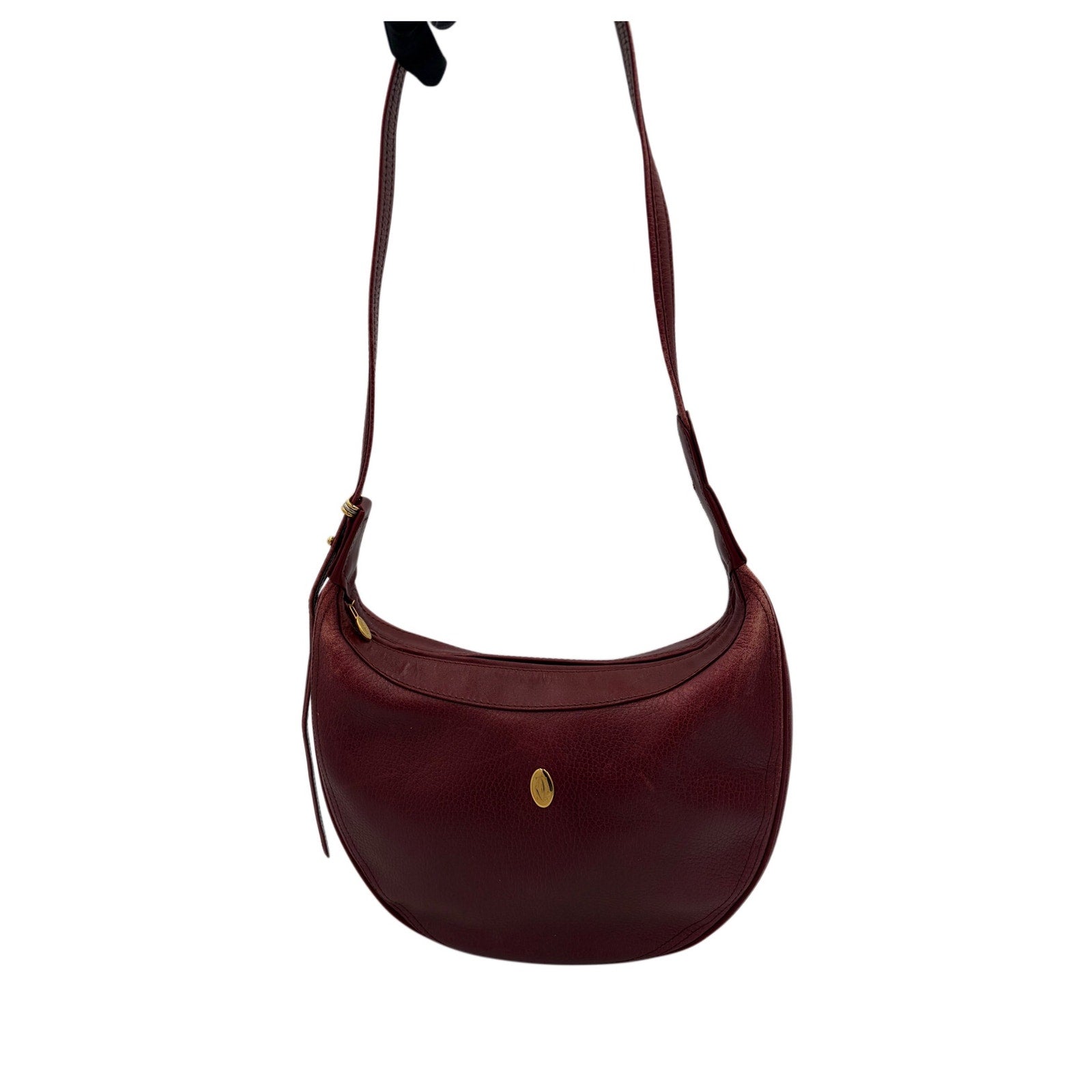 CARTIER Bordeaux Leather Crossbody