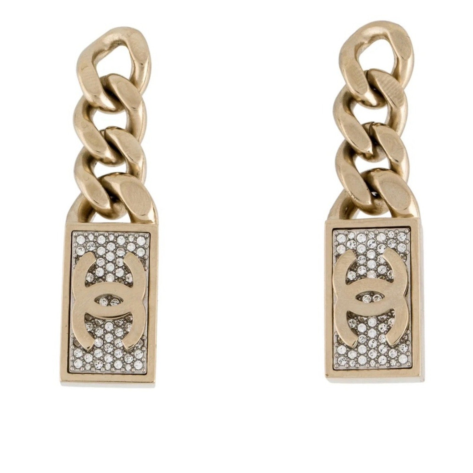 CHANEL CoCo Drop Chain Earrings