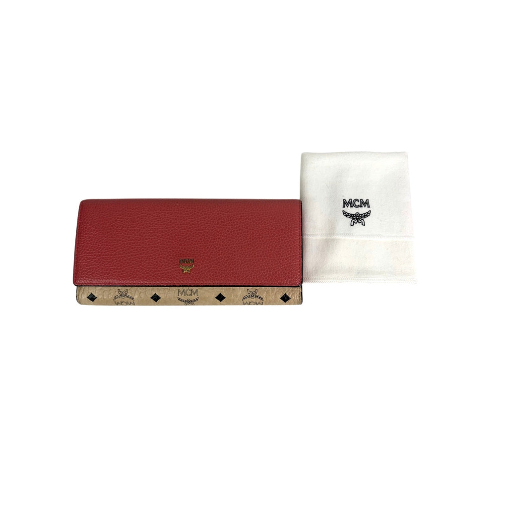 MCM Visetos Flap Long Wallet