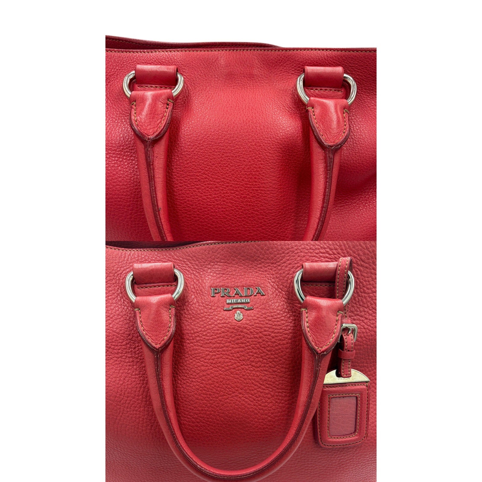PRADA Vitello Leather Tote