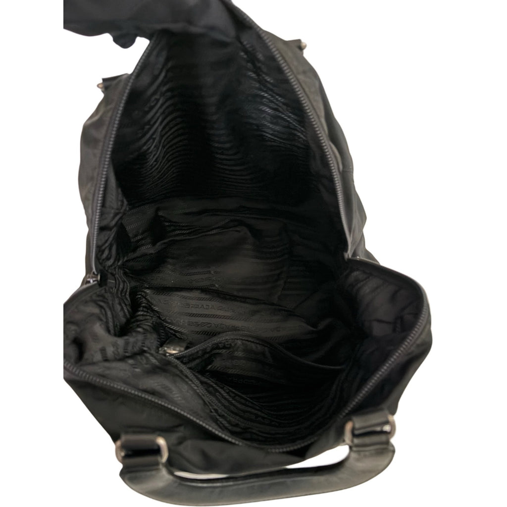 PRADA Nylon Boston Bag – Silver Hardware